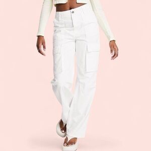 bershka White cargo pants